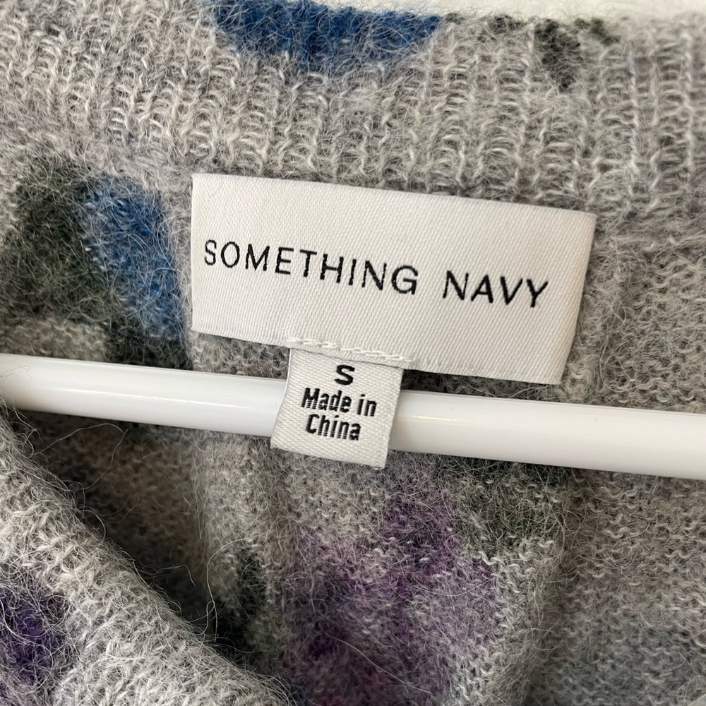 Something Navy Floral Ruffle Sweater - Picture 6 of 9
